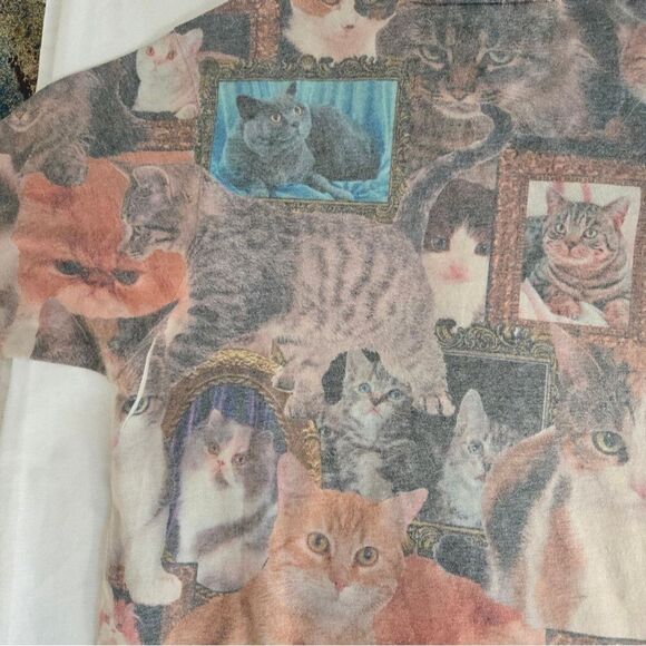 The Lost Gods Shirt Adult Small Cats All Over Print Short Sleeve Graphic Print - Picture 4 of 16